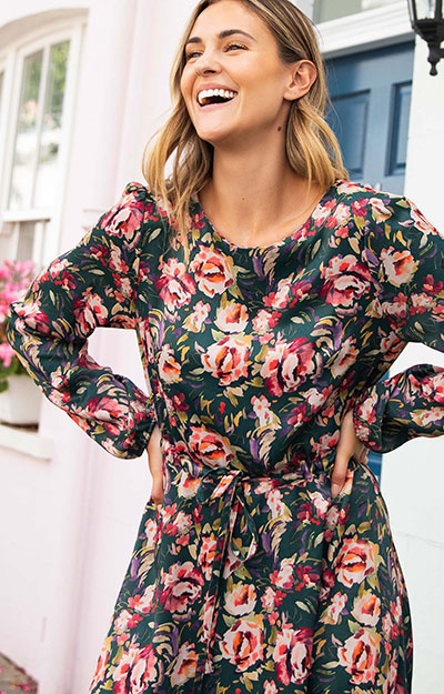 Robyn Dress Floral Green by Alie Street