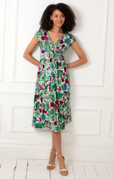 Robe mi-longue Sara (Vert Paradis) by Alie Street