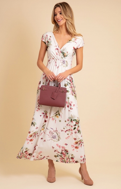 Sophia Maxi Dress (Petal Pink Floral) by Alie Street