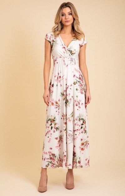 Sophia Maxi Dress (Petal Pink Floral) by Alie Street