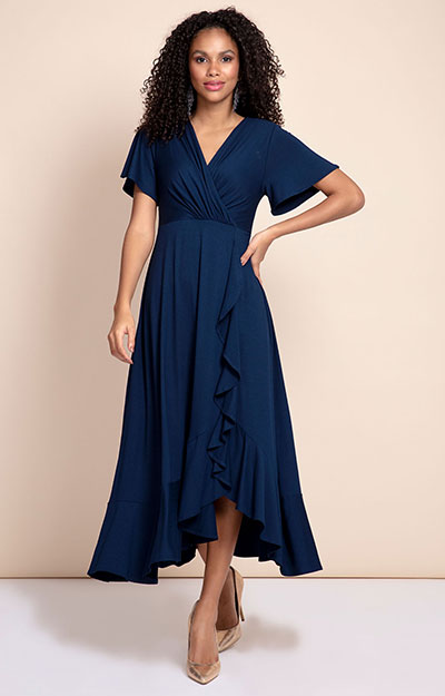 Waterfall Dress Navy by Alie Street