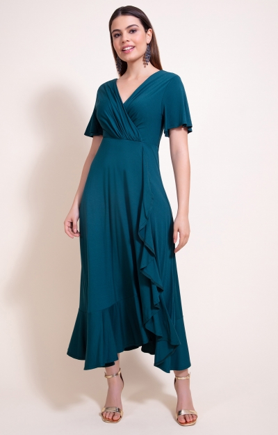 Waterfall Dress (Pine Green) by Alie Street