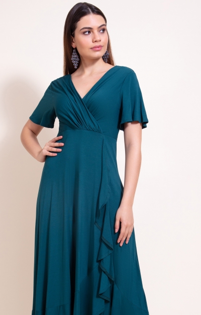 Waterfall Dress (Pine Green) by Alie Street