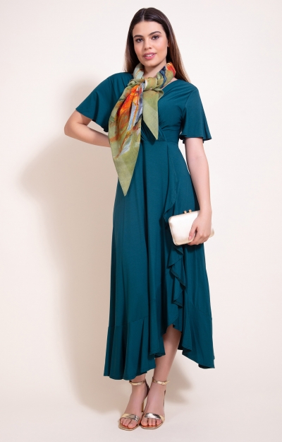 Waterfall Dress (Pine Green) by Alie Street
