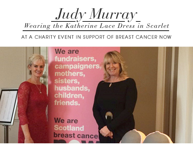 Judy Murray wearing the Katherine Lace Dress