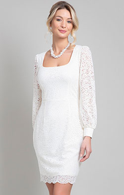 Alexis Lace Dress (Ivory)