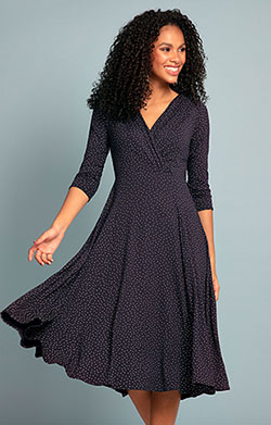 Annie Dress Polka Dot Navy