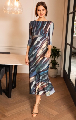 Maxine Asymmetric Dress (Ocean Blue) Maxine Asymmetric Dress (Ocean Blue)