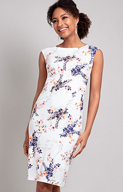 Pippa Shift Dress Short Japanese Garden