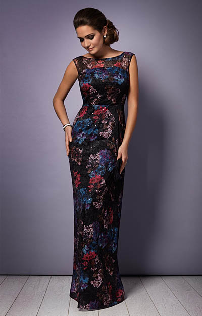 Robe Longue de Soirée Fleurs d'Orient by Alie Street