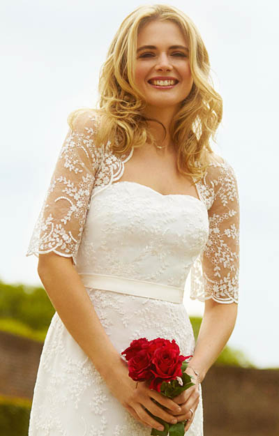 Flora Bridal/Wedding Bolero Ivory by Alie Street Flora Bridal/Wedding Bolero Ivory by Alie Street