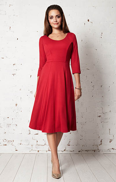 Claire Day Dress (Chilli Pepper) by Alie Street