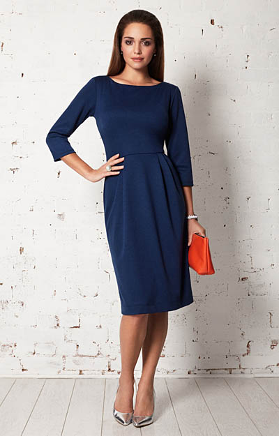 Emily Shift Day Dress Deep Ultramarine by Alie Street Emily Shift Day Dress Deep Ultramarine by Alie Street