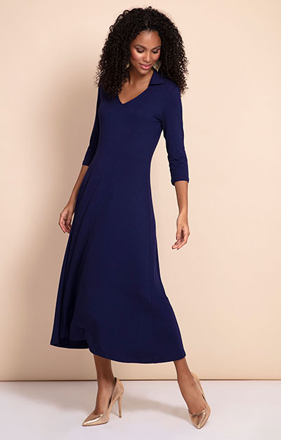 Heidi Jersey Dress (Eclipse Blue) by Alie Street