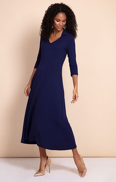 Robe en jersey Heidi (Bleu Éclipse) by Alie Street