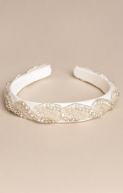 Headband Sparkle Twist Crystal Silver by Alie Street Headband Sparkle Twist Crystal Silver by Alie Street