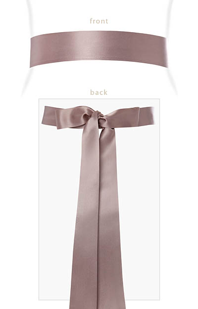 Smooth Satin Sash Slim Vintage Rose by Alie Street Smooth Satin Sash Slim Vintage Rose by Alie Street