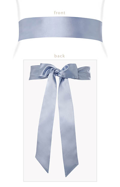 Smooth Satin Sash Blue Haze by Alie Street Smooth Satin Sash Blue Haze by Alie Street