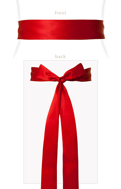 Smooth Satin Sash Long Clementine by Alie Street Smooth Satin Sash Long Clementine by Alie Street