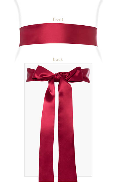 Smooth Satin Sash Long Deep Raspberry by Alie Street Smooth Satin Sash Long Deep Raspberry by Alie Street