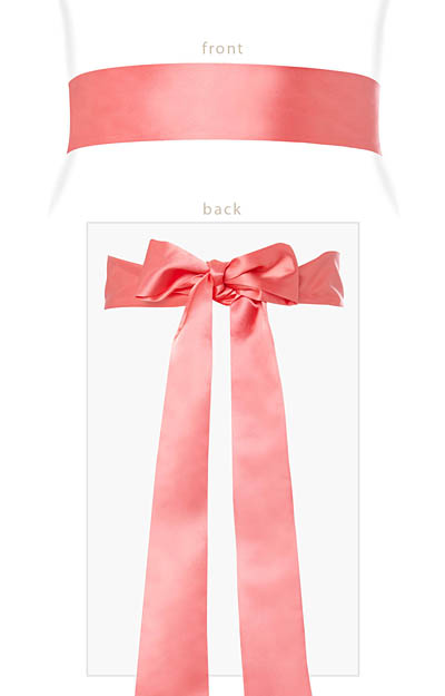 Smooth Satin Sash Long Mandarin by Alie Street Smooth Satin Sash Long Mandarin by Alie Street