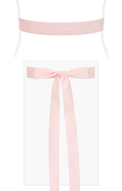 Velvet Ribbon Sash Baby Pink by Alie Street