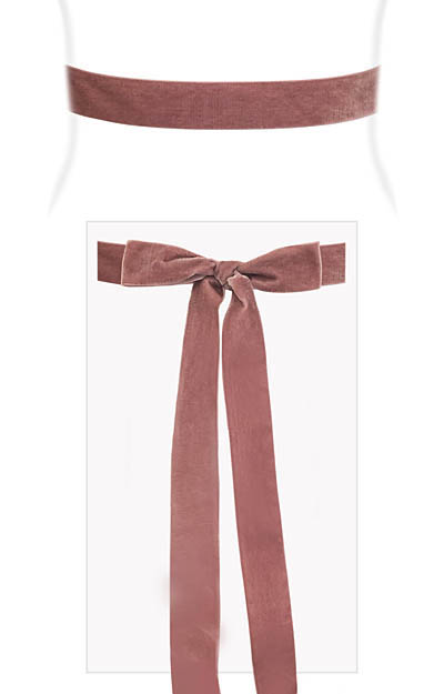 Velvet Ribbon Sash Dusty Rose by Alie Street Velvet Ribbon Sash Dusty Rose by Alie Street
