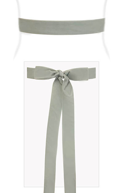 Velvet Ribbon Sash Pale Aqua by Alie Street Velvet Ribbon Sash Pale Aqua by Alie Street