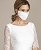 Verona Bridal Face Mask & Bag (Ivory White) by Alie Street