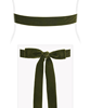 Velvet Ribbon Sash Moss Green by Alie Street Velvet Ribbon Sash Moss Green by Alie Street